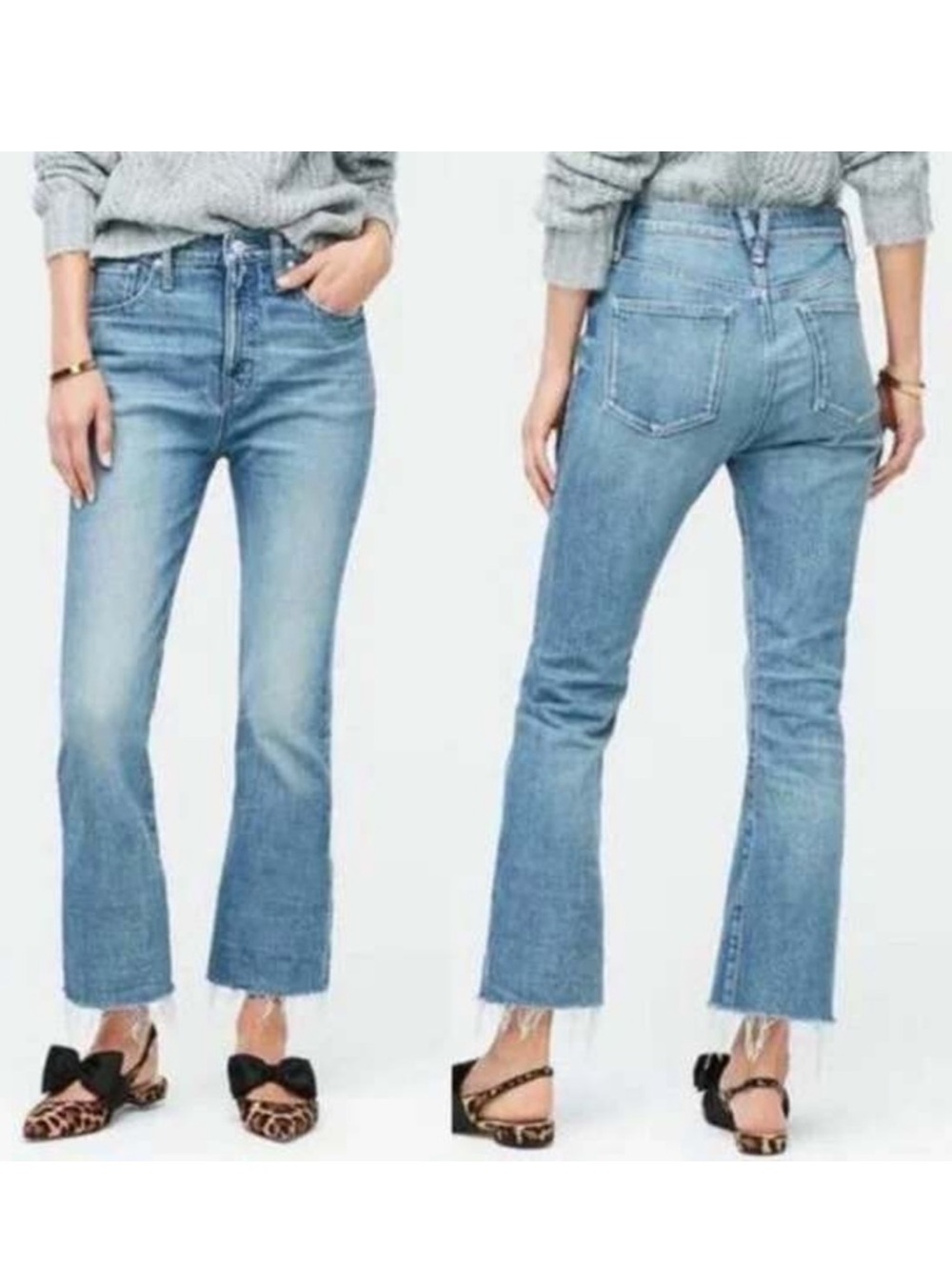 J. Crew Point Sur 11” Kick Out Crop Jeans Womens 31 AF795